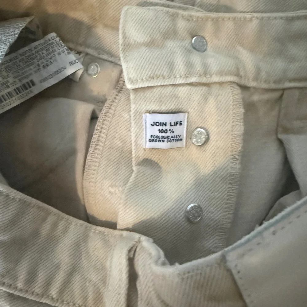 ZARA Beige High Rise Mom Jeans‎ Women Size 2